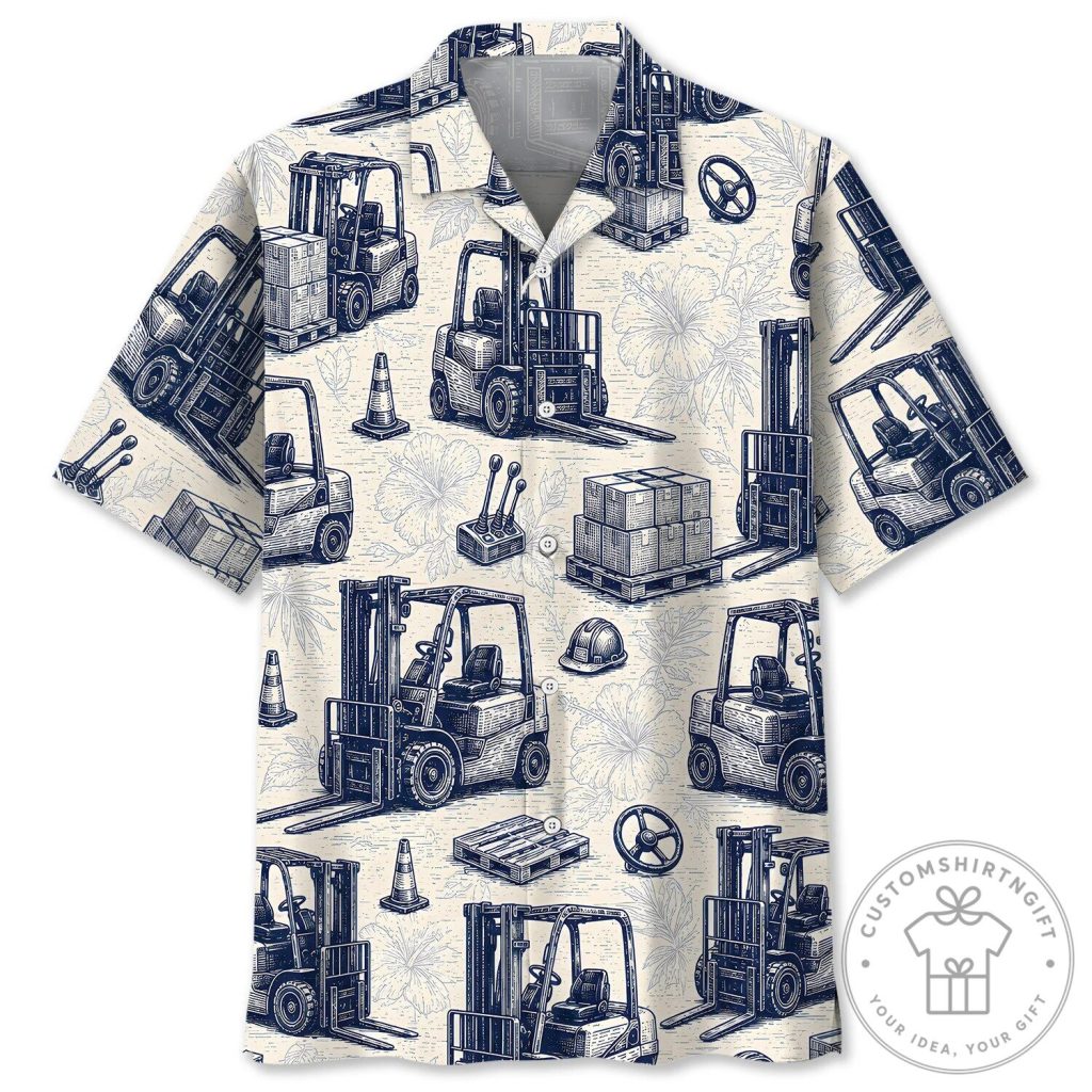 Forklift Operator Essentials Hibiscus Pattern Hawaiian Shirt Forklift Operator Essentials Hibiscus Pattern Hawaiian Shirt