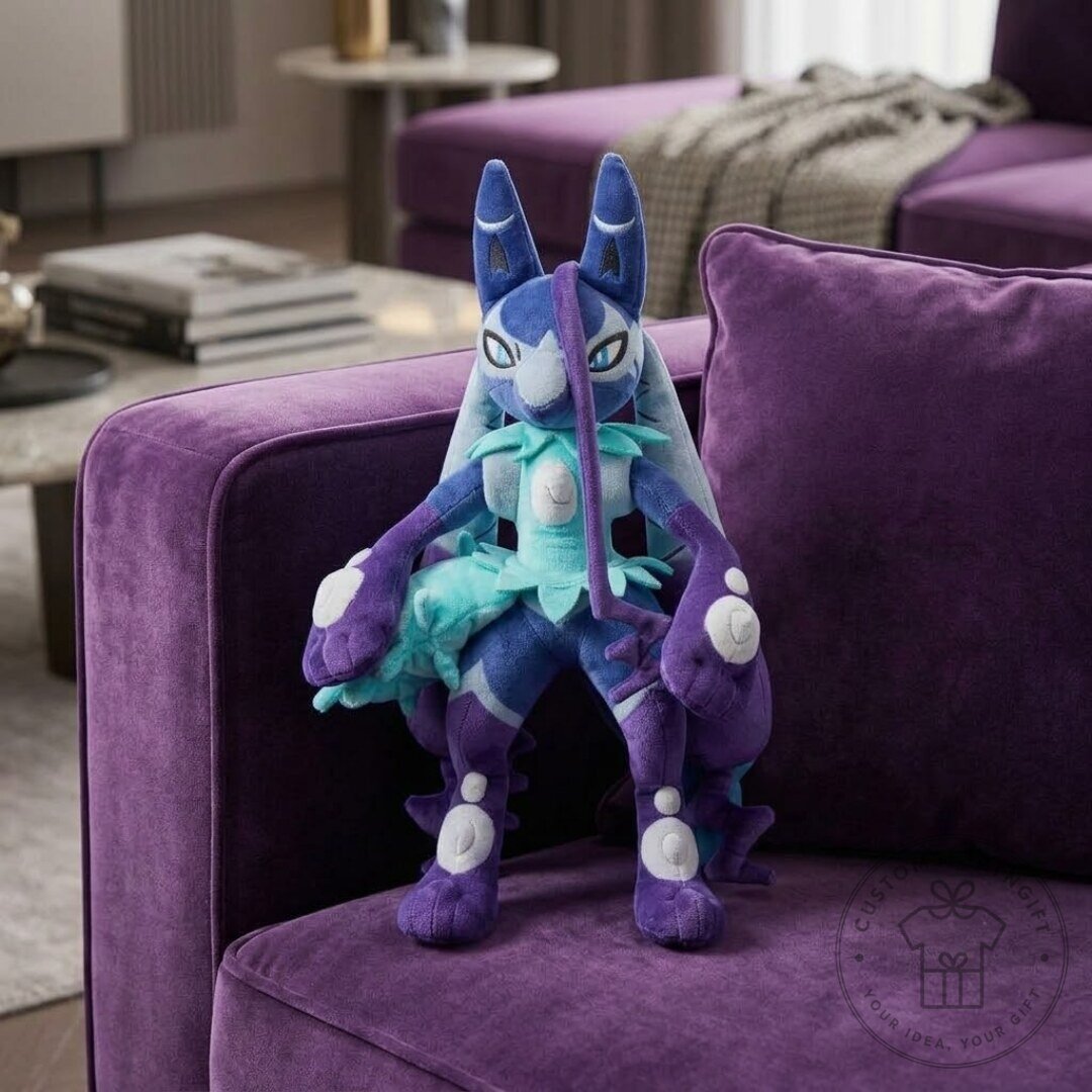 Plush Shiny Mega Lucario Z Roy Stuffed Animal Toy