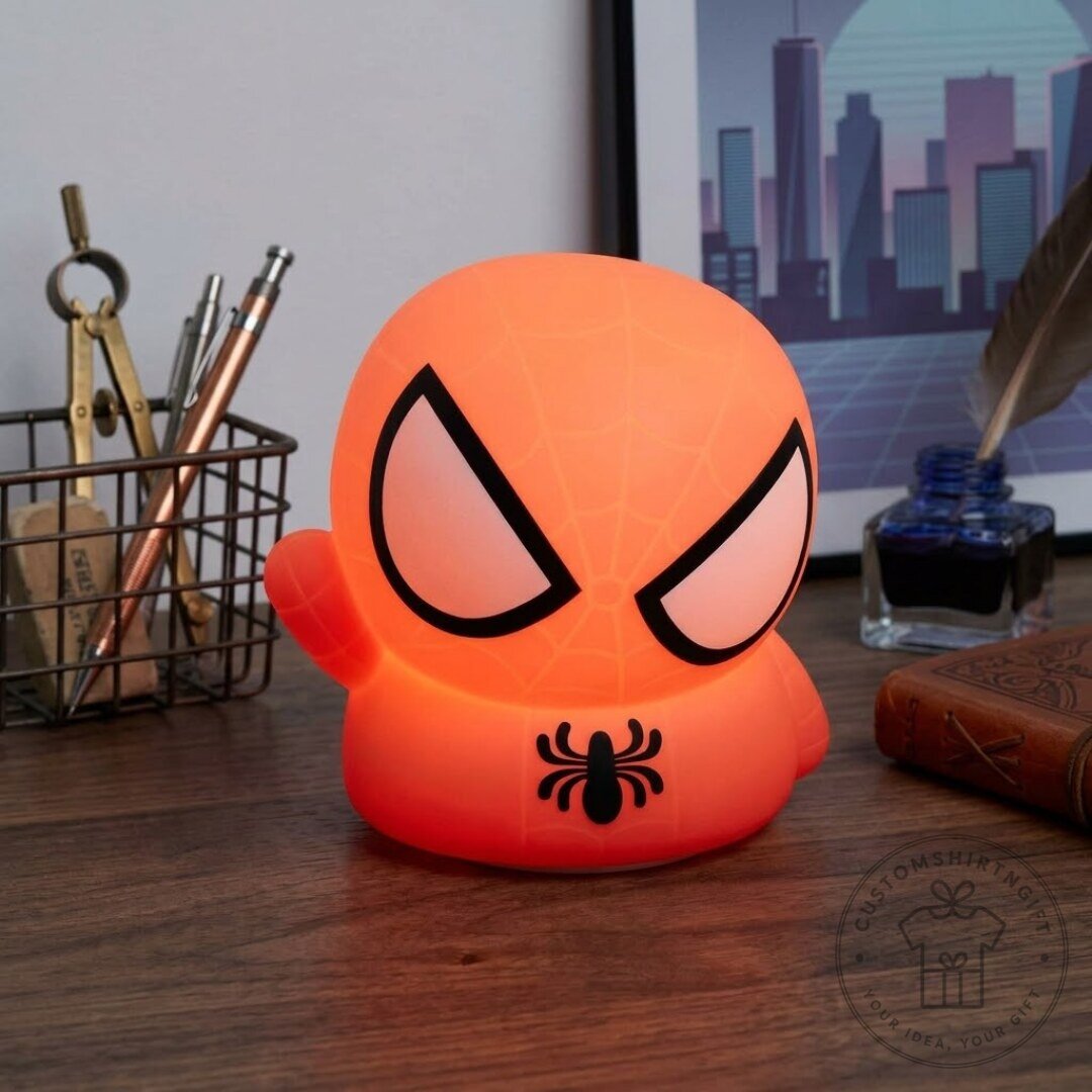 Spider Man Cute Night Light Bedside Lamp Room Decor