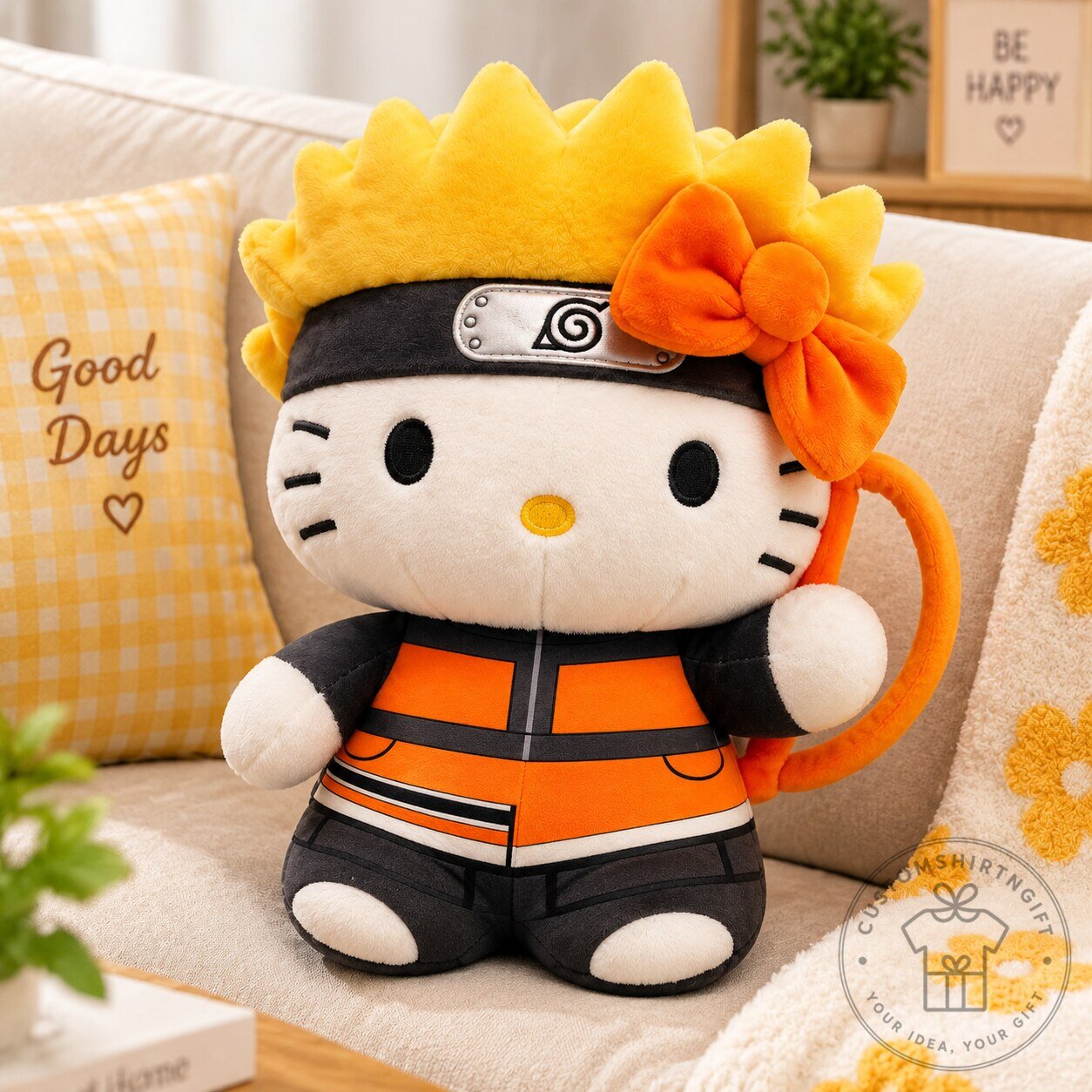 Naruto x Hello Kitty Plush Stuffed Animal Soft Toy 8 Naruto x Hello Kitty Plush Stuffed Animal Soft Toy