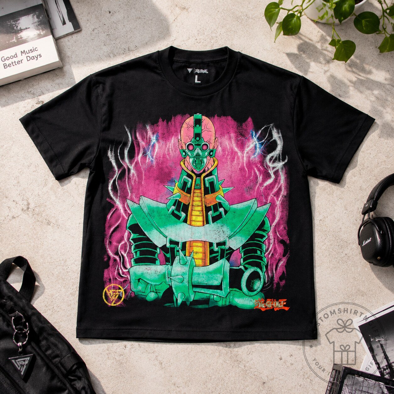 Yu-Gi-Oh Jinzo T Shirt Vintage Graphic Print Black