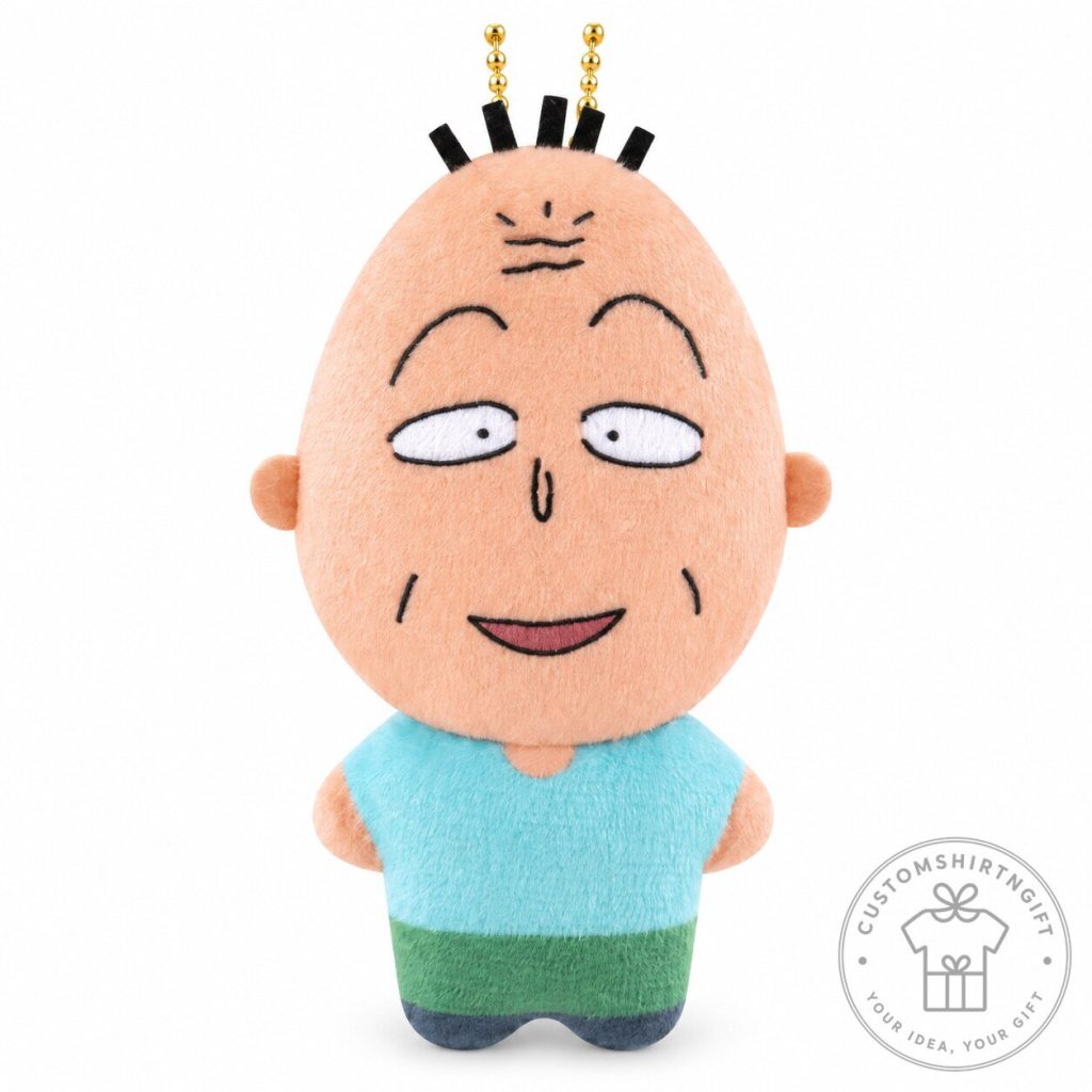 Chibi Maruko Chan Plush Keychain Soft Stuffed Animal Anime Character Toy Bag Charm
