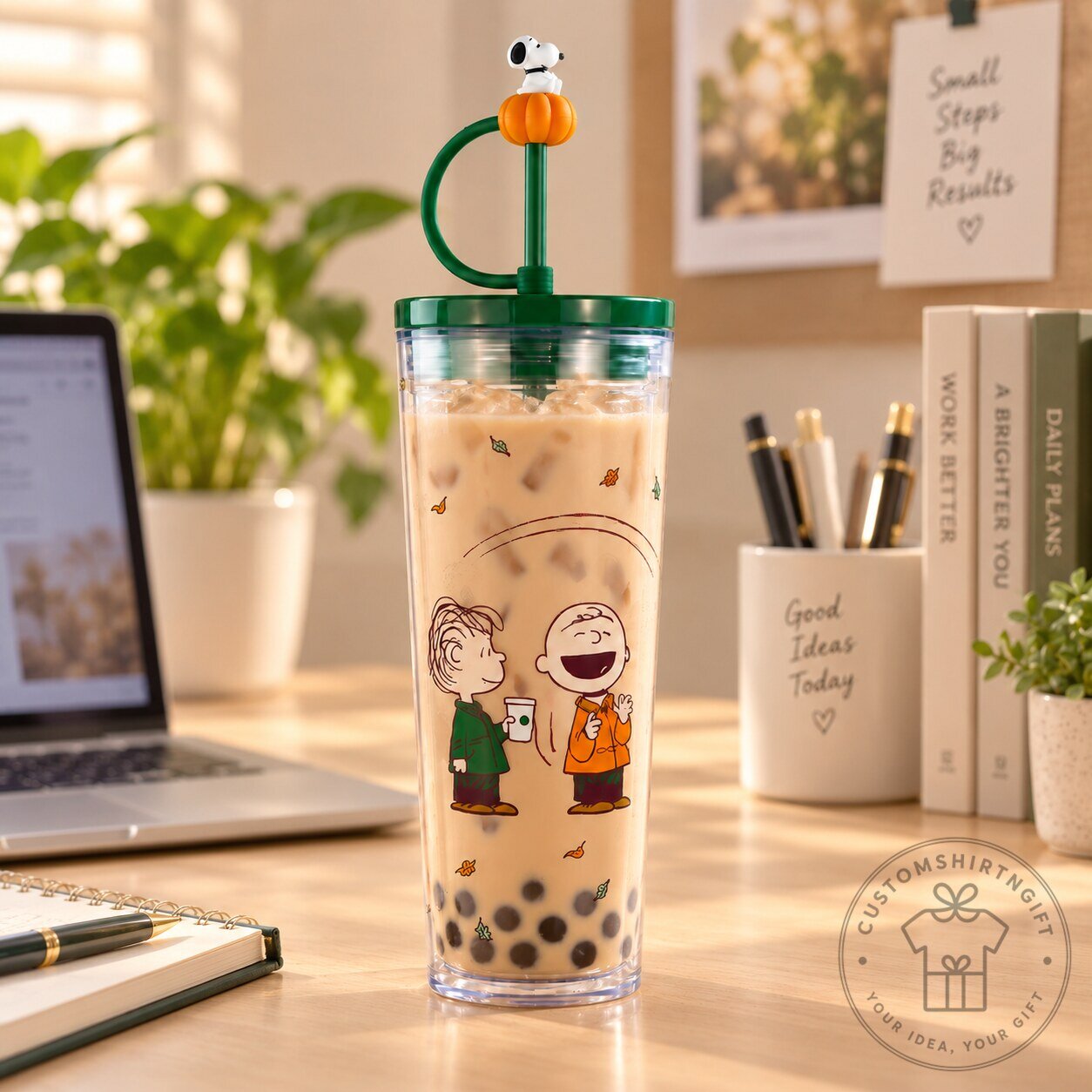 Peanuts x Starbucks Snoopy Autumn Collection Transparent Cold Cup Tumbler with Straw Topper 9 Peanuts x Starbucks Snoopy Autumn Collection Transparent Cold Cup Tumbler with Straw Topper