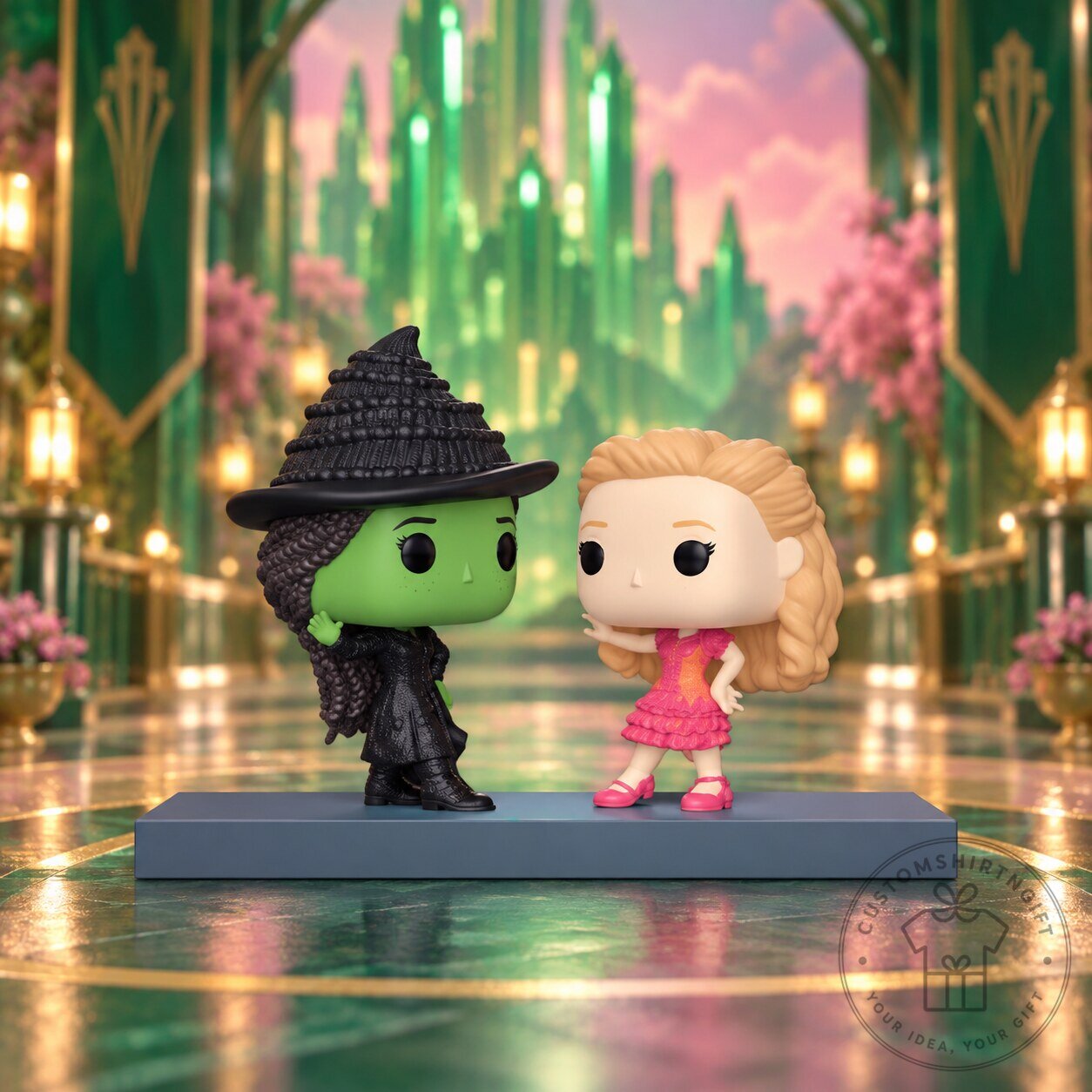 Wicked Movie Mini Moment Elphaba and Glinda Vinyl Figure Collectible Toy