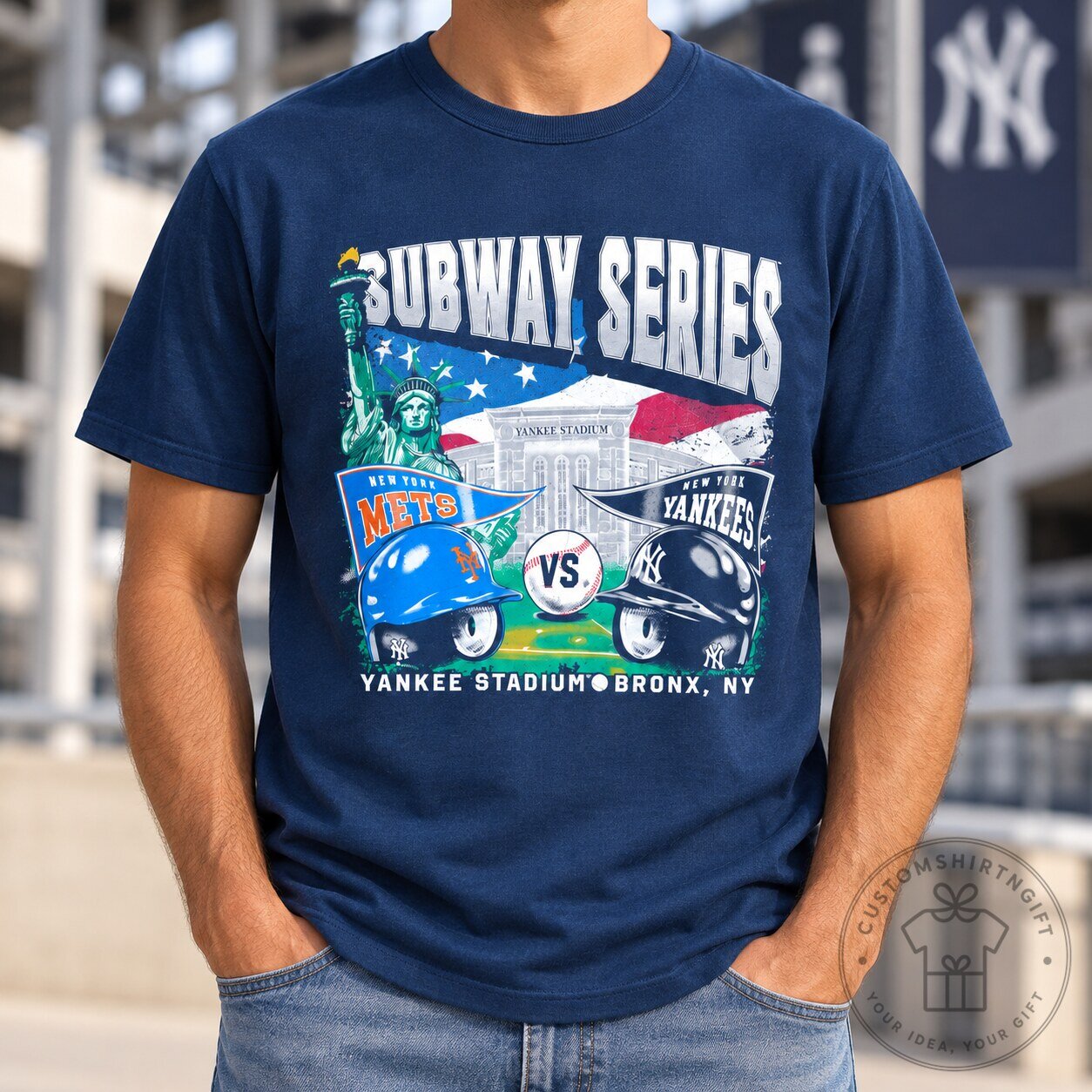 47 Brand New York Yankees Mets Subway T Shirt - Customshirtngift
