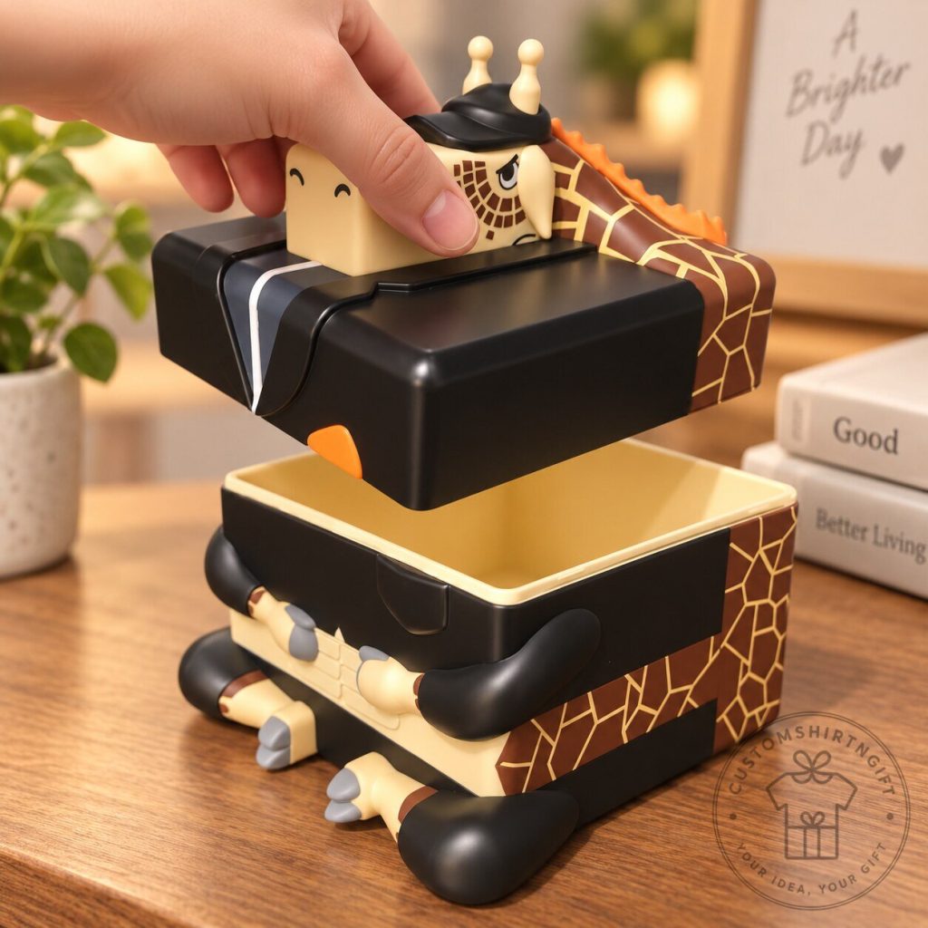 "Adorable Giraffe Toothpick Dispenser Box: Perfect Kitchen Storage Solution" 13 Cute Giraffe Toothpick Dispenser Storage Box