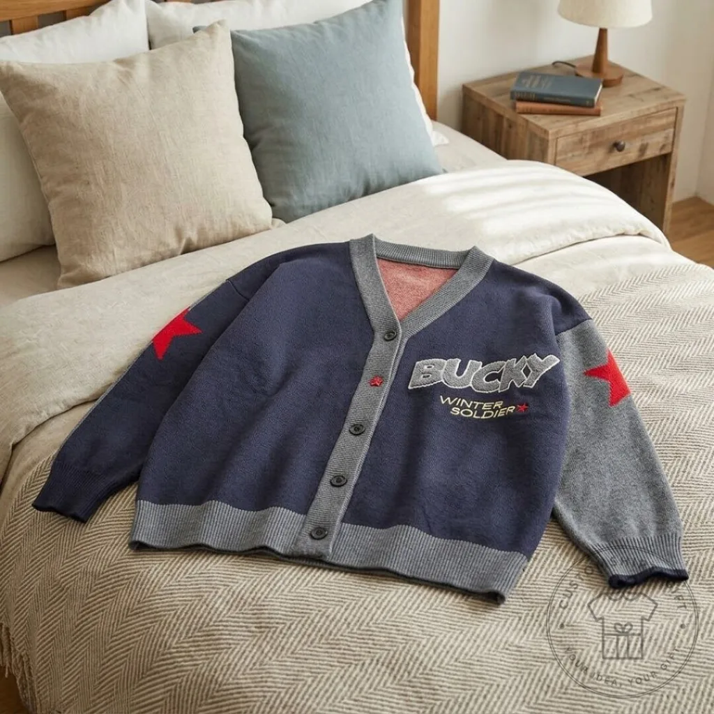 Bucky Barnes Winter Soldier Cardigan Marvel
