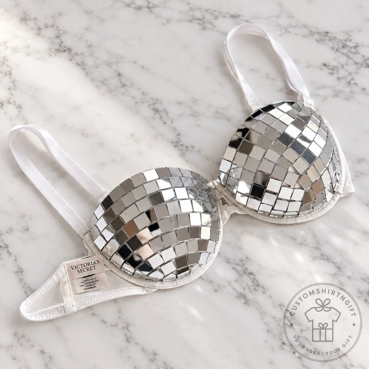Victoria's Secret Disco Ball Push Up Bra Festival Rave Top