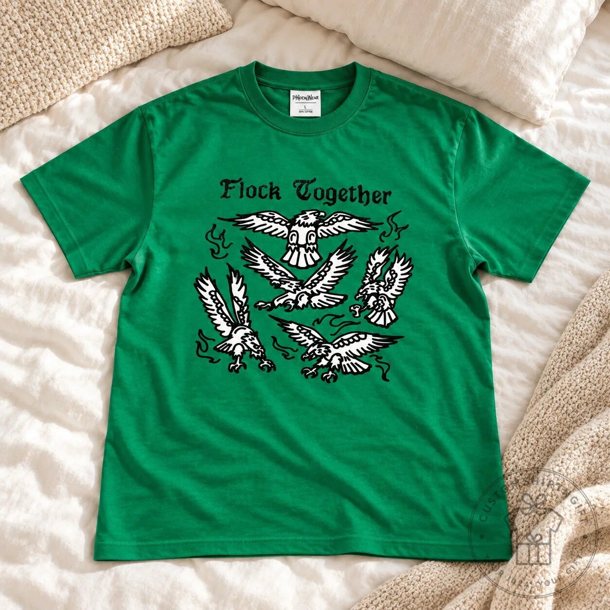 Flock Together Eagle Green T Shirt 9 Flock Together Eagle Green T Shirt
