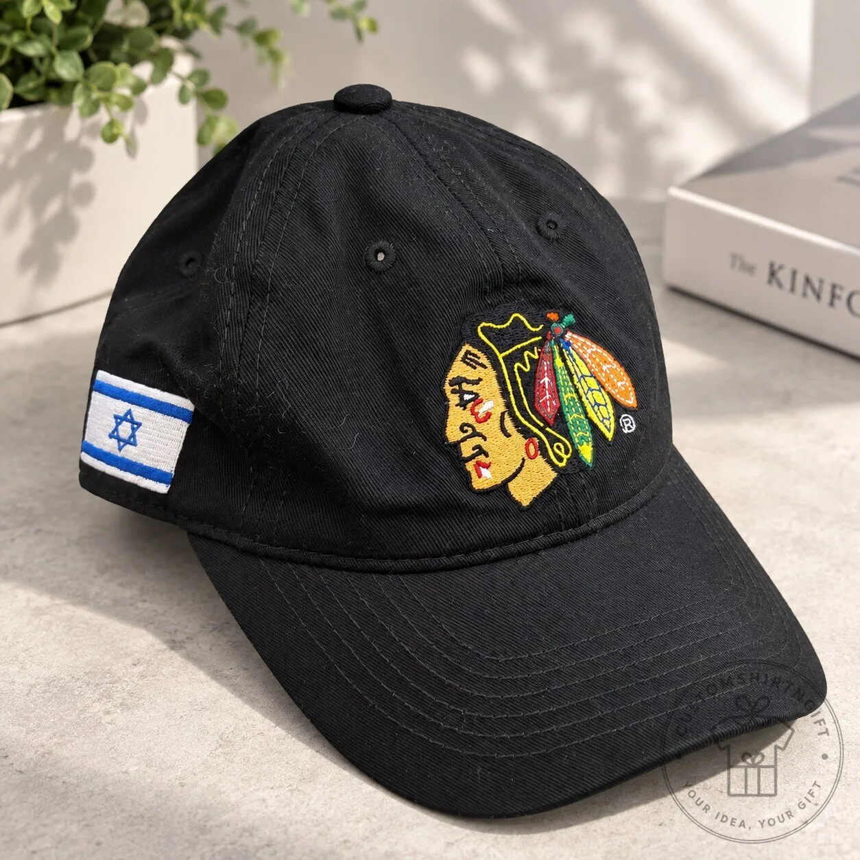 Chicago Blackhawks Black Indian Hat