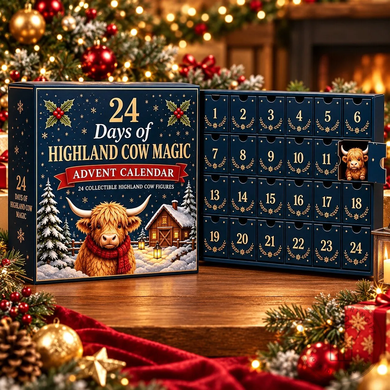 Highland Cow Advent Calendar 2026 24 Days Christmas Countdown 9 Highland Cow Advent Calendar 2026 24 Days Christmas Countdown