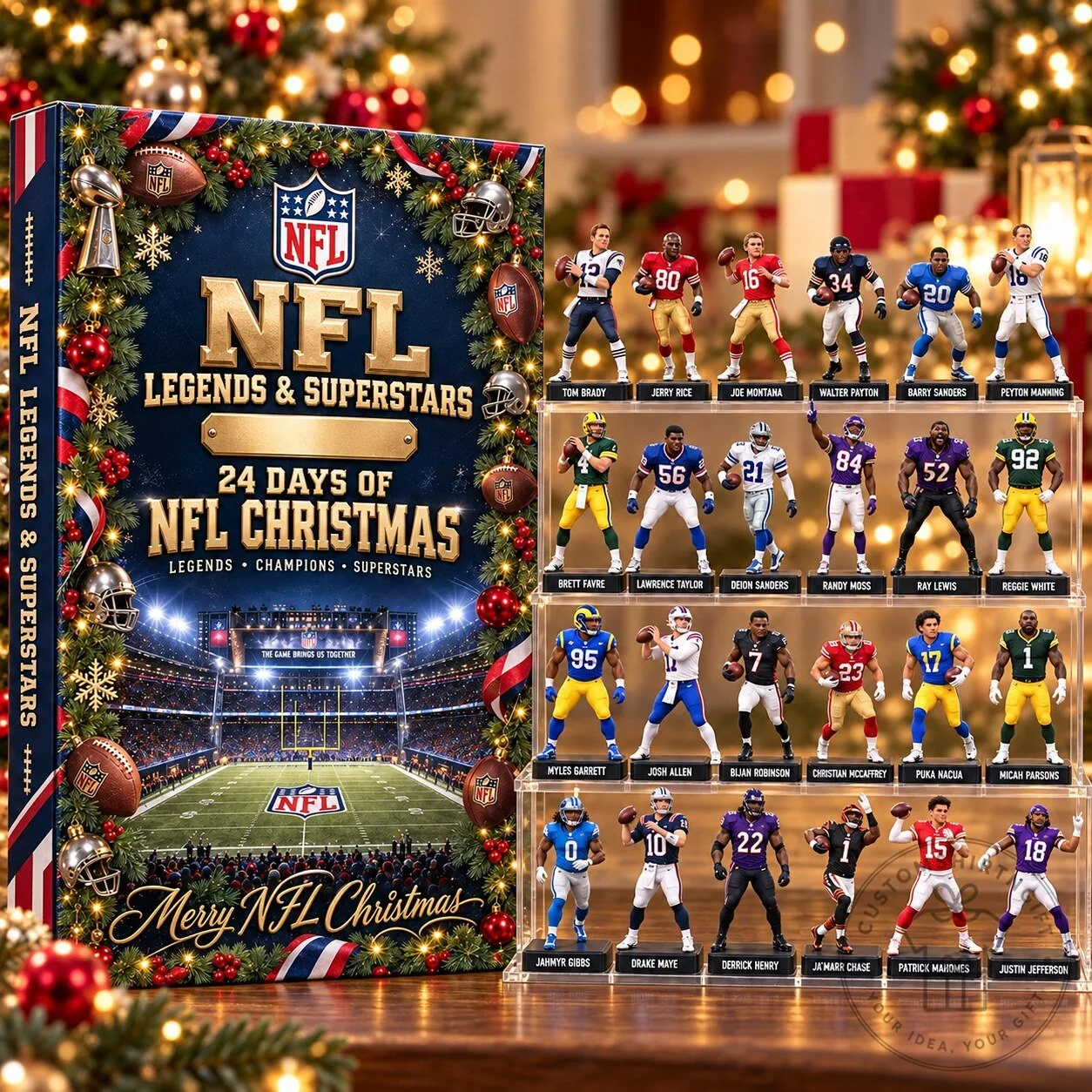 NFL Legends Christmas Advent Calendar 24 Days Football Holiday Countdown