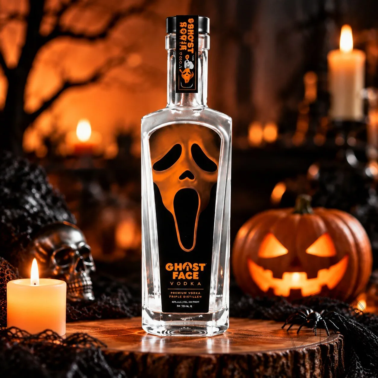 Ghost Face Vodka Premium Triple Distilled Halloween Decanter