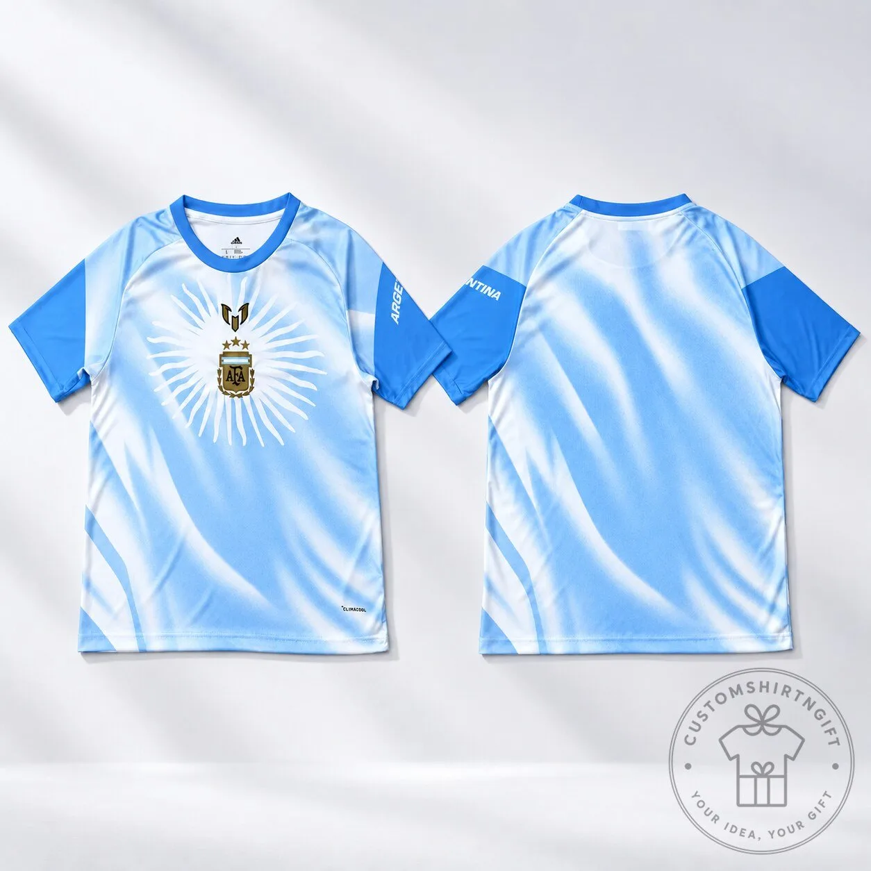 Argentina Pre Match Football Shirt 26/27 Blue White Soccer Jersey Team Top