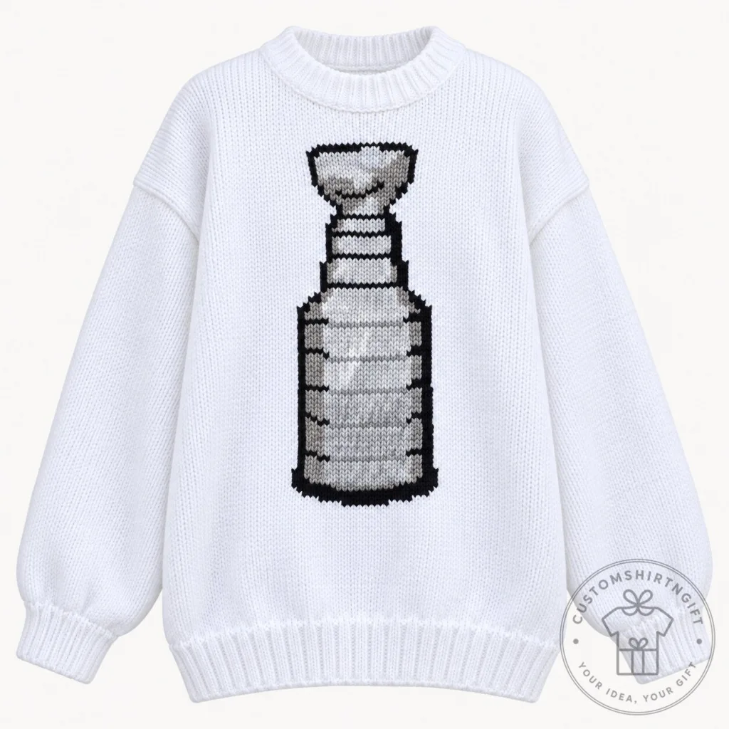 Stanley Cup Champion White Knit Sweater