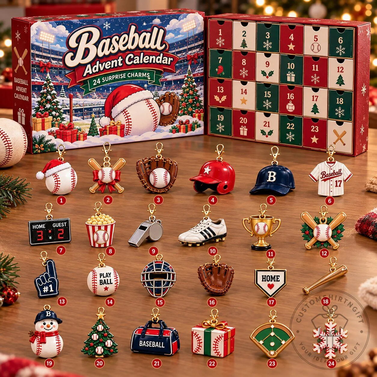 Baseball Advent Calendar 24 Days Christmas Baseball Gifts