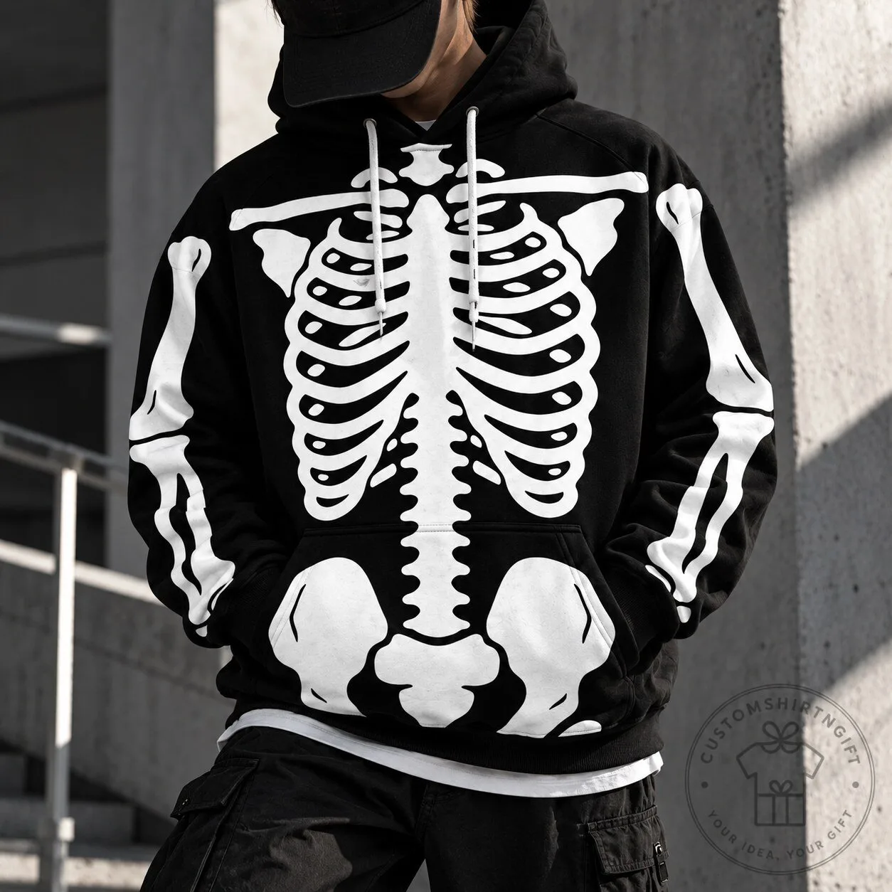 Skeleton Hoodie Halloween Costume Black 9 Skeleton Hoodie Halloween Costume Black