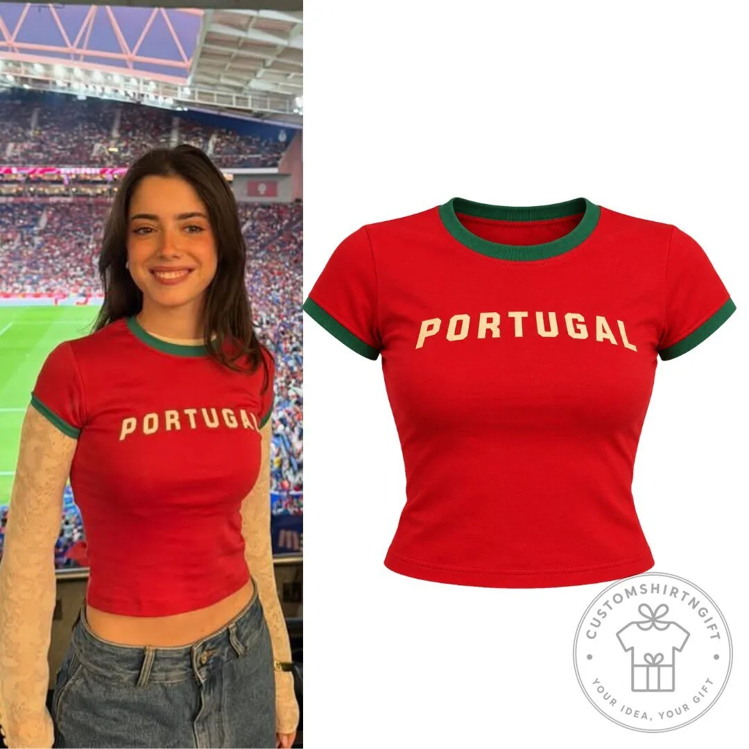 Madalena Aragao Portugal Red Green Ringer Baby Tee