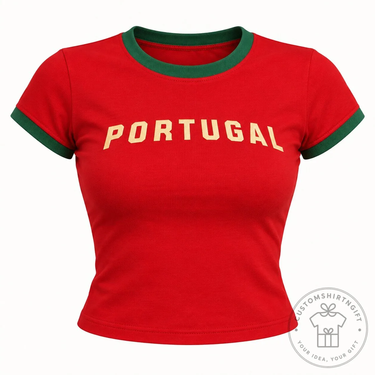 Madalena Aragao Portugal Red Green Ringer Baby Tee 9 Madalena Aragao Portugal Red Green Ringer Baby Tee