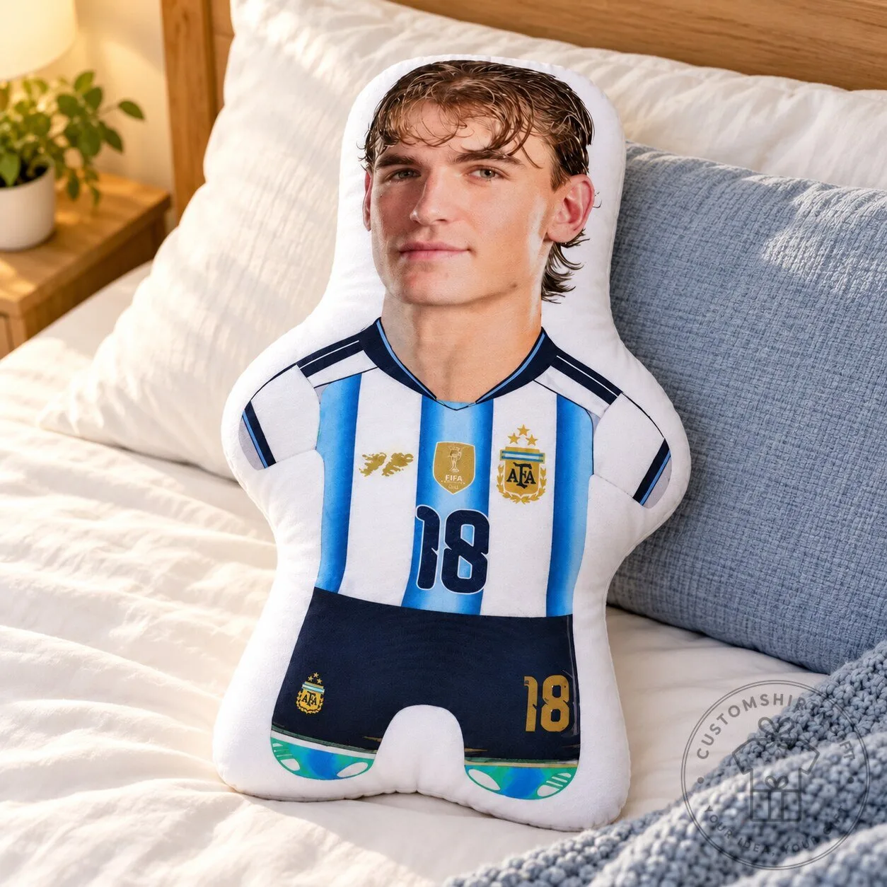 Nico Paz Argentina Soccer Player Body Pillow